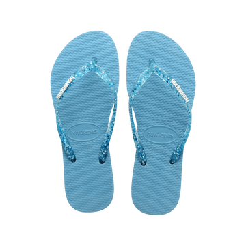 Slim Logo Metallic Flip Flops