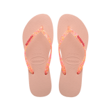 Slim Logo Metallic Flip Flops