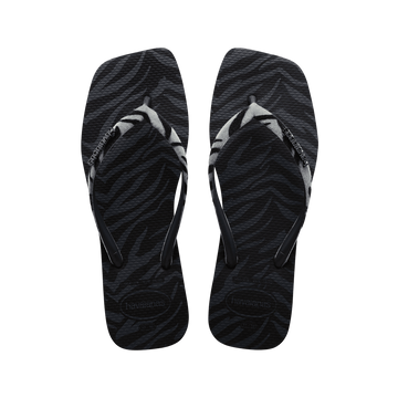 Slim Square Velvet Flip Flop