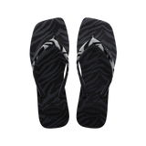 Slim Square Velvet Flip Flop