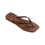 Slim Square Velvet Flip Flop
