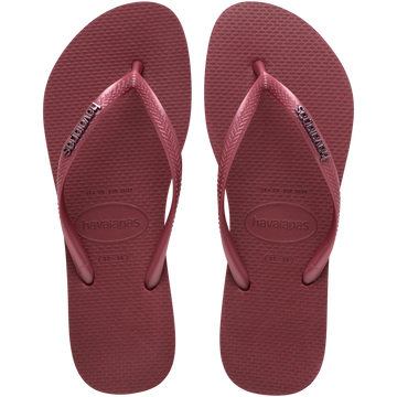 Slim Logo Metallic Flip Flops